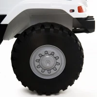 Open Box Aosom 12V Mercedes-Benz Zetros Kids Ride On Car Off Road Truck with Remote Control - White(m-14)