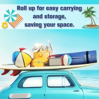 HOMCOM Roll-Up Pool Float Pad for Lakes, Oceans& Pools, Water Mat for Playing, Relaxing & Recreation - Blue(m-4)