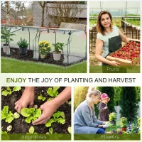 Outsunny 11.5' L x 3.25' W x 2.5' H PVC Metal Tunnel Garden Greenhouse Kit(m-5)