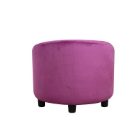 Qaba Velvet Kids Armchair Kids Furniture with Armrest, Plastic Legs - Purple(m-4)