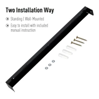 HOMCOM Wall Mounted / Free Standing Electric Fireplace 750W/1500W Black(m-6)