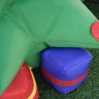 HOMCOM 4ft Christmas Inflatable Christmas Tree with Presents, Outdoor Blow-Up Yard Decoration with LED Lights Display(m-13)