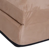 HOMCOM 5-Position Floor Lazy Sofa Chair Adjustable Folding Couch Video Gaming Bed Brown(m-8)