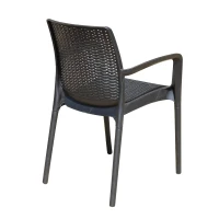 Outsunny 5pc All Weather Resin Patio Dining Set Garden Outdoor Chair Table Furniture, Black(m-8)