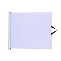 PawHut Retractable Pet Safety Gate 45.3" Dog Hide Away Door Metal Play Doorways(m-2)