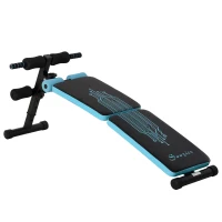 Soozier Multifunctional Foldable Sit Up Bench Adjustable Workout Exercise Bench Ideal for Home, Office, and Gym, Black(m-7)