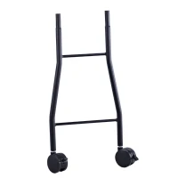 Outsunny 35" Charcoal BBQ Grill and Smoker Combo 2 in 1 Portable Rotisserie with Large/Small Skewers Included and 4 Wheels for Portability(m-12)