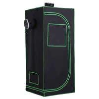 Outsunny Hydroponic Plant Grow Tent 55"*23.5" Reflective Mylar Obeservation Window Indoor Floor Tray(m-2)