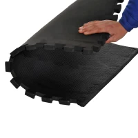 HOMCOM Soft Interlocking Floor Mats 216 Square Feet Waterproof Exercise Workout Mat Kid Play Mat Gymnastics and Home Gym Protective Flooring, 54pcs Black(m-8)