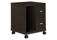 Monarch 2-Drawer Computer Stand on Castors - Cappuccino(m-1)