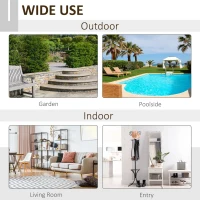 Outsunny Folding Side Table Portable Outdoor Square Table Quik-Fold All Wood Structure for Beach Camping Picnics Natural Wood Color(m-6)