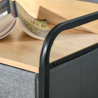 HOMCOM 3-Tier Storage Organizer for Bedroom Entryway, 7-Drawer Dresser with Steel Frame for Bedroom, Light Gray(m-11)