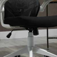 Vinsetto Mid-Back Mesh Home Office Chair Computer Task Ergonomic Desk Chair with Lumbar Back Support, Flip-Up Arm, and Adjustable Height, Black(m-15)