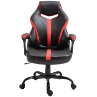 Vinsetto Racing Style Gaming Chair Ergonomic High Back Computer Office Chair PU Leather with 360° Swivel Rocking Adjustable Height Padded Armrest Red(m-10)
