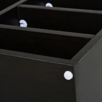 HomCom Upholstered Shoe Entryway Bench Rack with Comfortable PU Cushion Bench & Flexible Shelving Options, Brown(m-19)