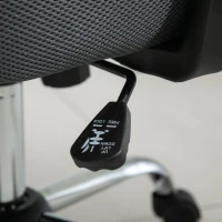 Vinsetto Mesh Office Chair with Rechargeable Electric Vibration Massage Lumbar Rocking, with Pillow, Wheels - Grey(m-17)