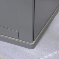 PawHut Double-Decker Cat Luxury Lower Level Litter Box and Upper Level House, Grey(m-7)