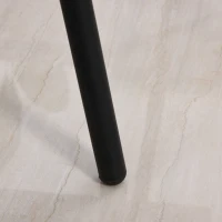 HOMCOM 3 PCs Table Dining Set With 2 Matching Benches P2 Grade MDF Steel Legs Dining Room - Brown(m-7)