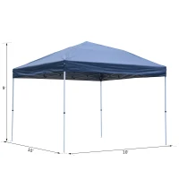Outsunny 10’X10’ Instant Pop-up Party Tent Outdoor Activity Canopy Sun Shade Fair Beach Gazebo Shelter Commercial Tent w/ Carrying Bag(m-3)