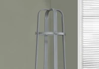 Monarch 72" Industrial Modern 12-Hanging Peg Metal Coat Tree Hanger Rack with Umbrella Holder - Silver Finish(m-3)