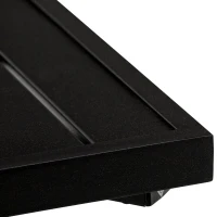 Outsunny 5-Piece Outdoor Patio Square Table Dining Set with 4 Stackable Chairs, Durable Steel Design, & Middle Umbrella Hole of 1.65'' or 1.5''(m-16)