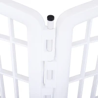 PawHut 8 Panel Dog Playpen Octagon Plastic Pet Crate Kennel Small Animals Portable Indoor White(m-9)