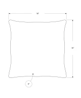 Monarch 18" x 18" Feathered Velvet Throw Pillow (Set of 2) - Light Taupe(m-4)