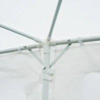 Outsunny 10X30ft Gazebo Canopy Party Tent Outdoor Event Sunshade Portable with 5 Removable Sidewalls White(m-8)