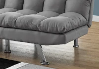 Monarch Split Back Micro-Suede Convertible Sleeper Sofa - Grey(m-3)