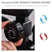 Soozier Stationary Elliptical Cross Trainer Magnetic Resistance Exercise Bike Two-way Cardio Fitness Workout Machine with Flywheel & LCD Digital Monitor Display Phone Holder, for Home Office Gym Black(m-7)