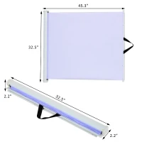 PawHut Retractable Pet Safety Gate 45.3" Dog Hide Away Door Metal Play Doorways(m-7)