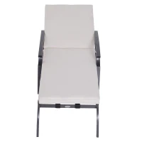 Outsunny Outdoor Lounge Chaise Chair Recliner Garden Patio Furniture W/Cushion(m-6)