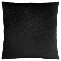 Monarch 18" x 18" Floral Velvet Decorative Throw Pillow (1 pc) - Black(m-1)