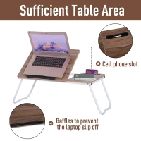 Vinsetto Portable Folding Laptop Bed Table Adjustable Angle Desk Stand Reading Holder(m-7)