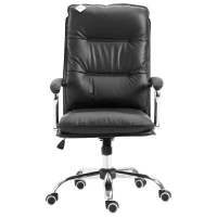 Vinsetto High Back Office Chair Swivel Seat PU Leather Black(m-2)