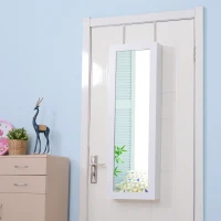 Wall/Door Mounted Armoire Cabinet Jewelry Cosmetics Shelf Organizer White(m-2)