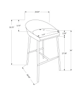 Monarch 2 Piece Modern PU Leather Padded Seat Chrome Legged Bar Height Barstool Chair Set - White(m-4)