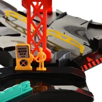 Qaba 3-Level Parking Garage Toy Car Playset with Racetrack, Helicopter Ramp, Elevator, and Cars for Boys and Girls(m-10)