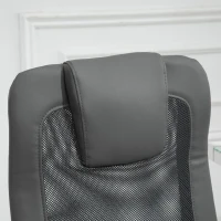 Vinsetto Mesh Office Chair with Rechargeable Electric Vibration Massage Lumbar Rocking, with Pillow, Wheels - Grey(m-14)