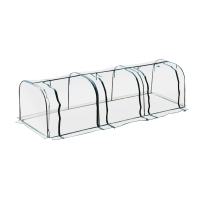 Outsunny 11.5' L x 3.25' W x 2.5' H PVC Metal Tunnel Garden Greenhouse Kit