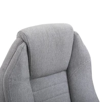 Vinsetto Office Chair Ergonomic Design Linen Surface Foam Padded w/ Adjustable Height & Armrest Gray(m-9)