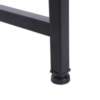 HOMCOM Computer Desk Wood Top Workstation PC Laptop Study Writing Table Home Office w/ Raised Rack Grey Oak(m-11)