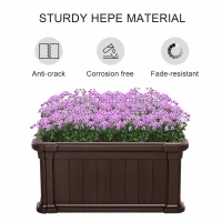 Outsunny 24'' x 24'' x 12'' Raise Garden Bed, Planter Box, Above Ground Garden for Flowers, Herb, Vegetables with Easy Assembly, Brown(m-4)