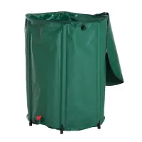 Outsunny 80 Gallon Rainwater Harvesting System Collection Tank with Collapsible Runoff(m-1)