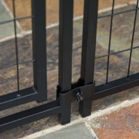 Pawhut 6' x 4' x 6' Large Outdoor Dog Kennel Galvanized Steel Fence with UV-Resistant Oxford Cloth Roof & Secure Lock(m-15)