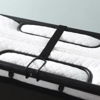 HOMCOM Rollaway Bed, Folding Bed with 4" Mattress, Portable Foldable Guest Bed with Memory Foam, Steel Frame and Wheels, White(m-13)