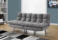 Monarch Split Back Micro-Suede Convertible Sleeper Sofa - Grey(m-2)