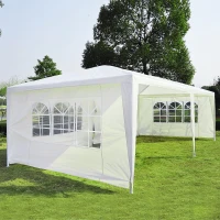 Outsunny Large 10' x 20' Party Tent, Events Shelter Canopy Gazebo with 4 Removable Side Walls for Weddings, White(m-2)