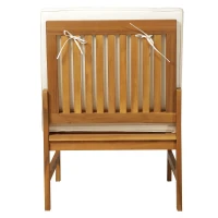 Outsunny 6 Piece L Shape Garden Sofa Set Solid Acacia Wood Garden Furniture Set with a Coffee Table for Yard and Bistro, Cream(m-8)