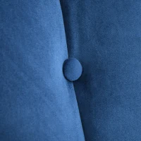 HOMCOM Convertible Sofa Sleeper Futon with Split Back Design Recline, Thick Padded Velvet-Touch Cushion Seating and Wood Legs, Blue(m-9)